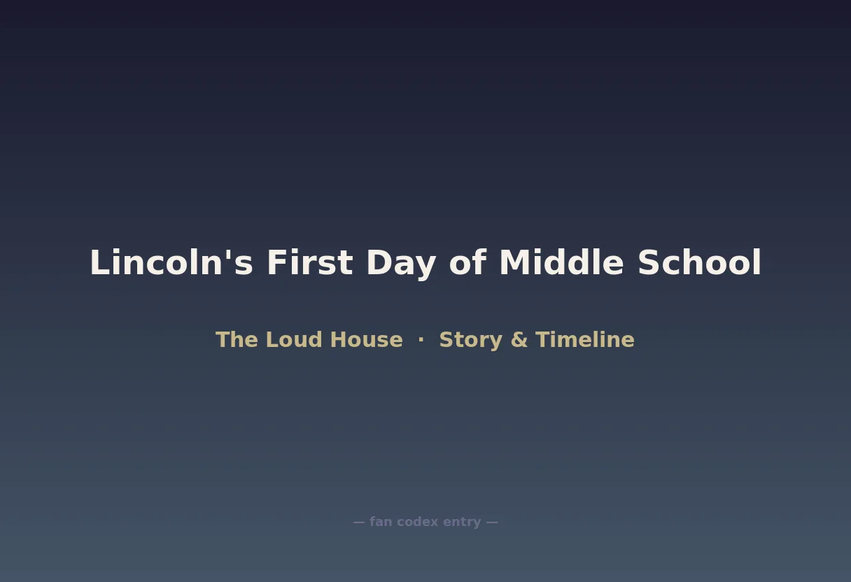 Lincoln's First Day of Middle School